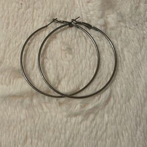 Silver hoops